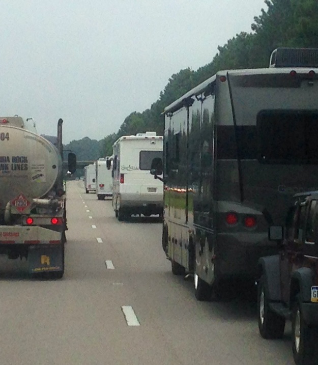 RVs were heavy on the I-95 between the Northeast and Florida.   My preference is to avoid the interstate system as much as possible while exploring the great backroads and destinations of the country.