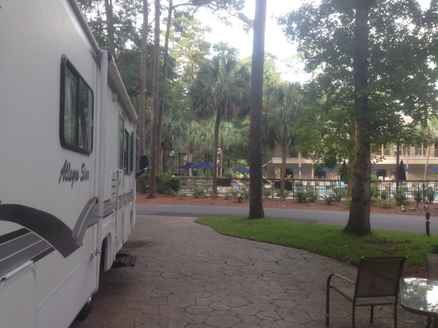 Camping can be just about anything from resort living such as this RV resort on Hilton Head Island to roughing in at one of the many great state parks.